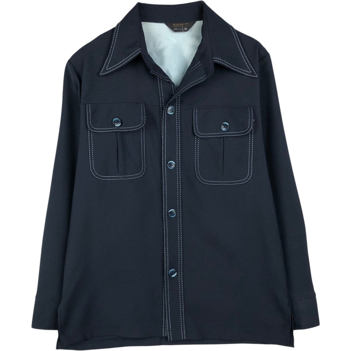 古着 70～80年代 ジェイシーペニー J.C.Penney オープンカラー 長袖