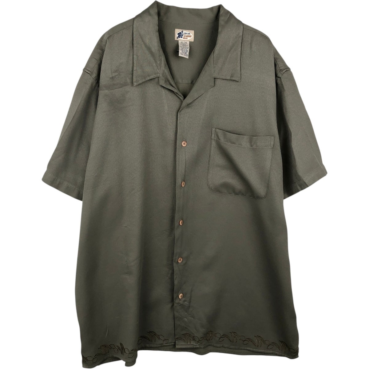 古着 90年代 FLAX 半袖 オープンカラー リネンシャツ ボックスシャツ