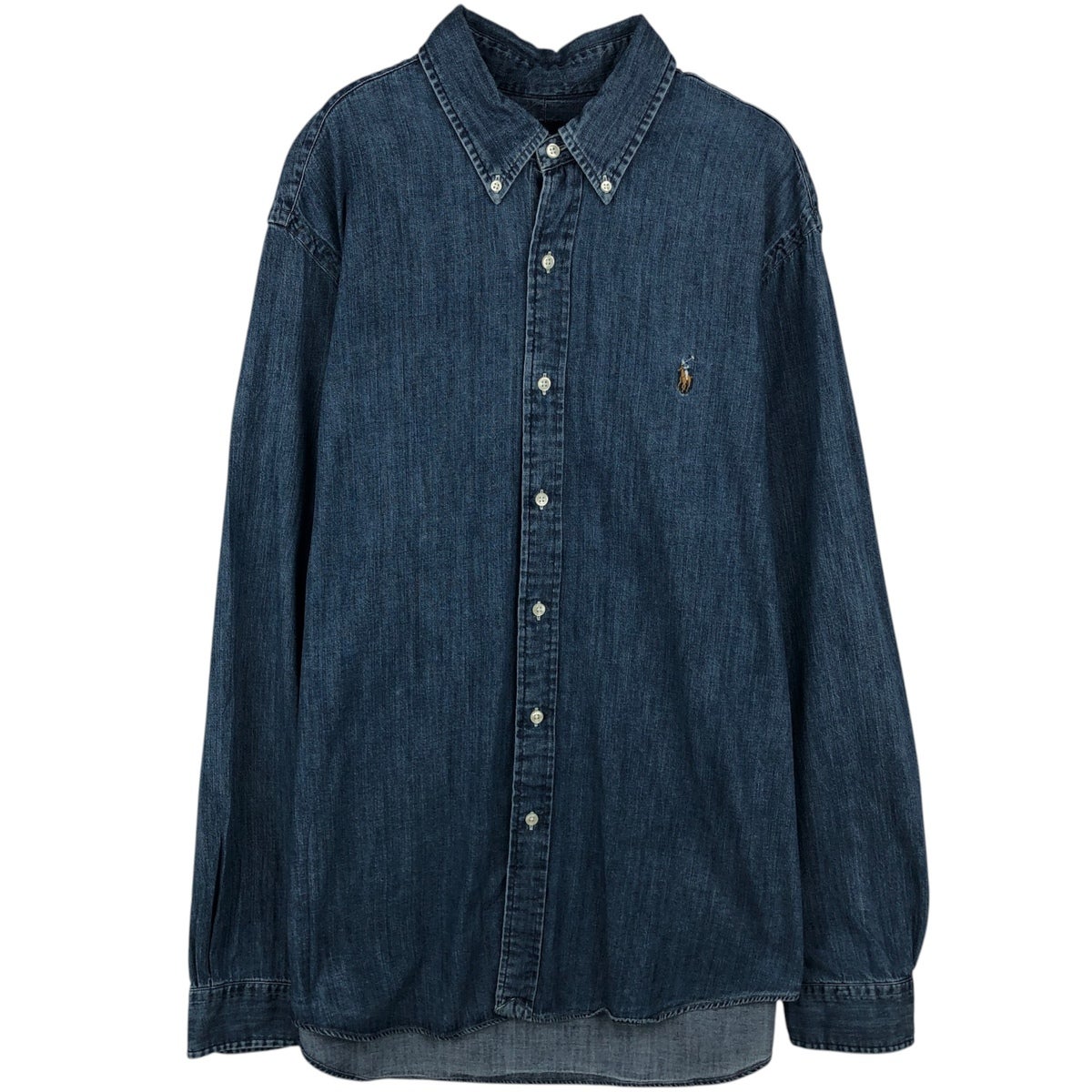 古着 ラルフローレン Ralph Lauren 長袖 ボタンダウンデニムシャツ