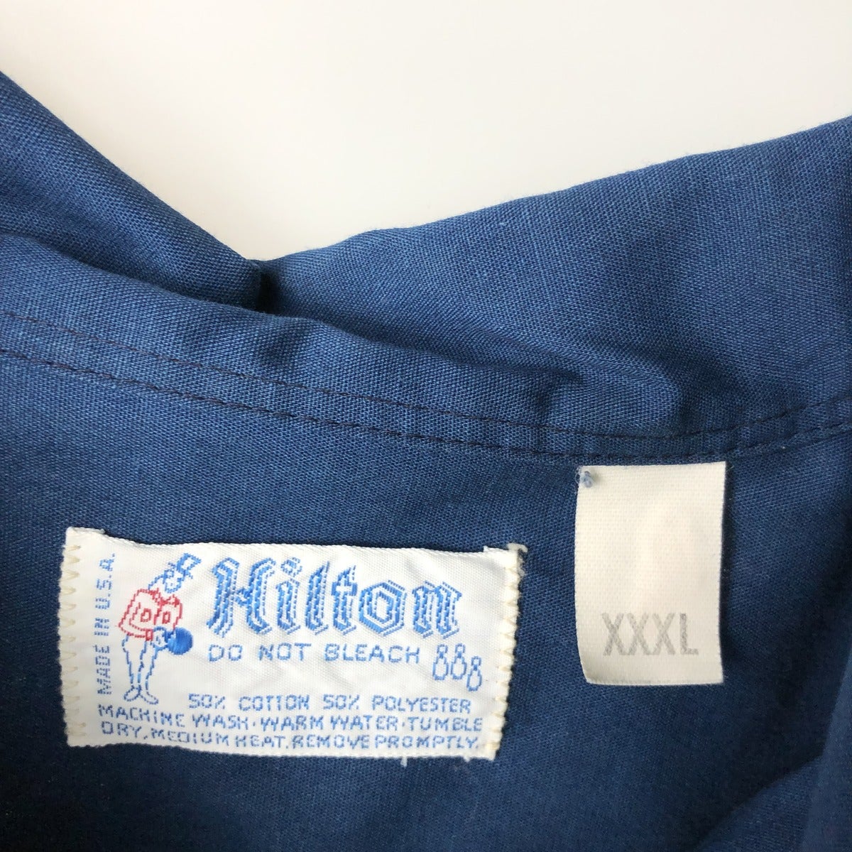 70年代 USA製 Hilton ヒルトン ボーリングシャツ 2XL〜3XL相当 古着 70年代～ ヒルトン HILTON 半袖 ボウリングシャツ ボックスシャツ