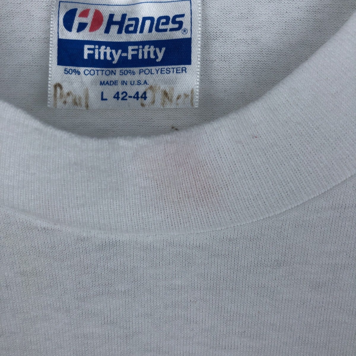 古着 80年代 ヘインズ Hanes Fifty-Fifty 青タグ プリントTシャツ USA