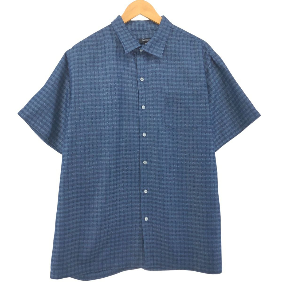 古着 アロー Arrow チェック柄 半袖 シルクシャツ ボックスシャツ