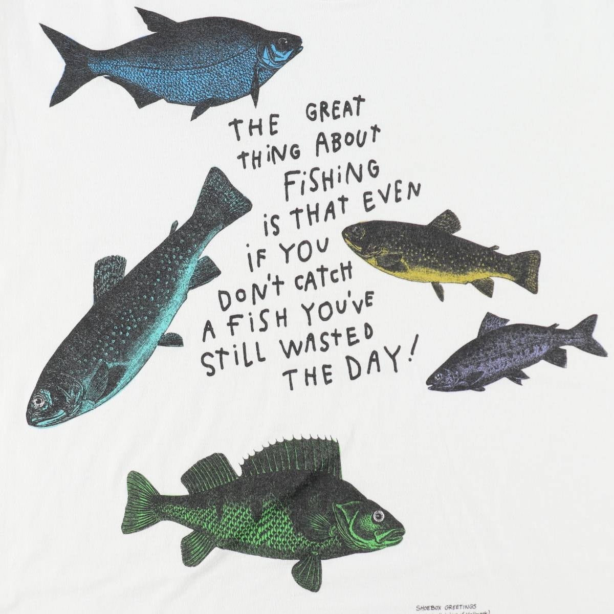古着 90年代 SHOEBICS GREETINGS 魚柄 アニマルTシャツ USA製 メンズXL