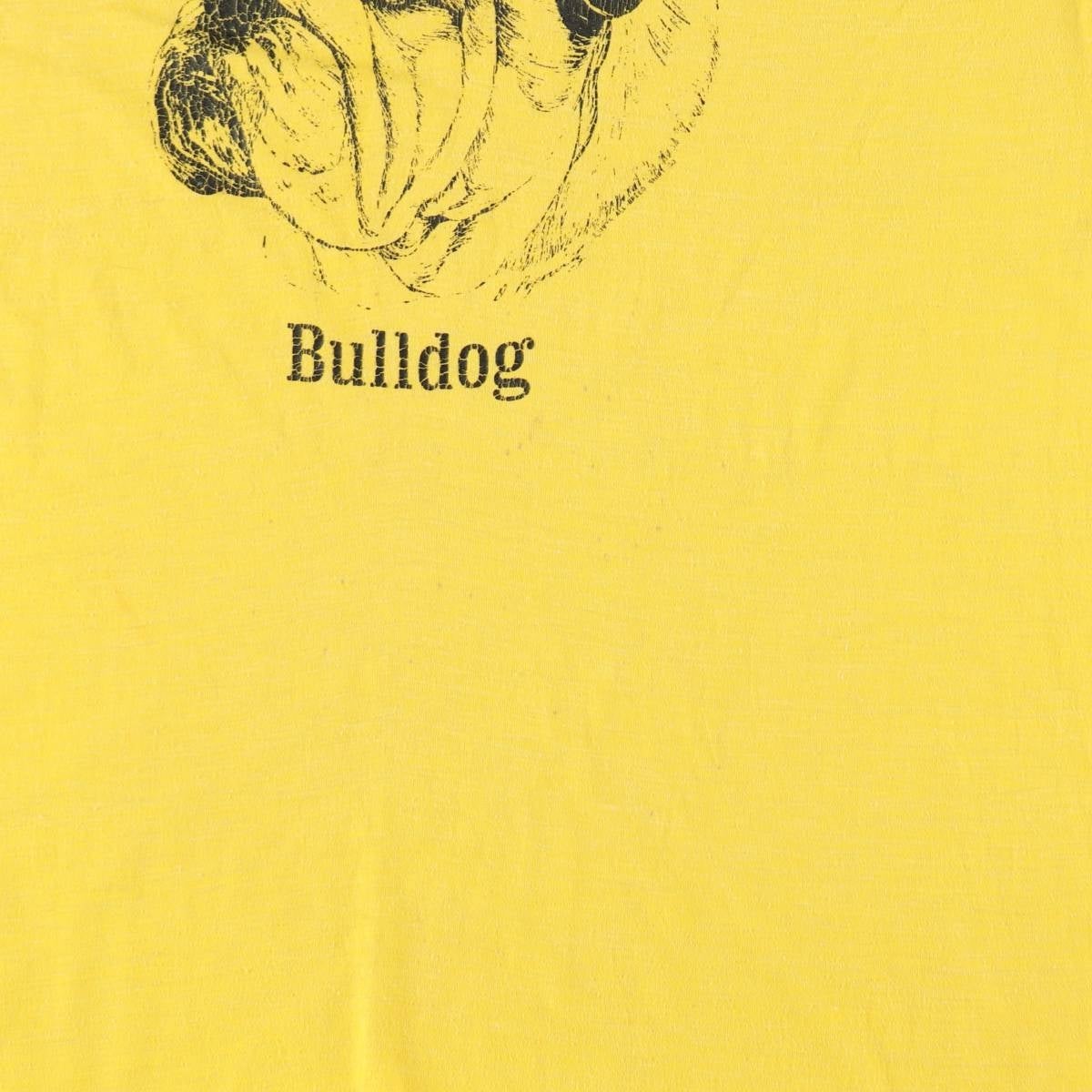 古着 70～80年代 UNION UNDERWEAR BULLDOG ブルドッグ 犬柄 アニマルT