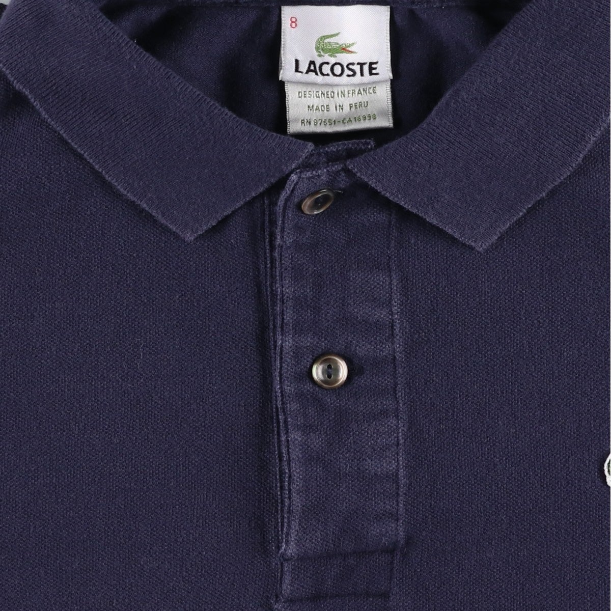 古着 ラコステ LACOSTE フランス企画 半袖 ポロシャツ 8 メンズL相当