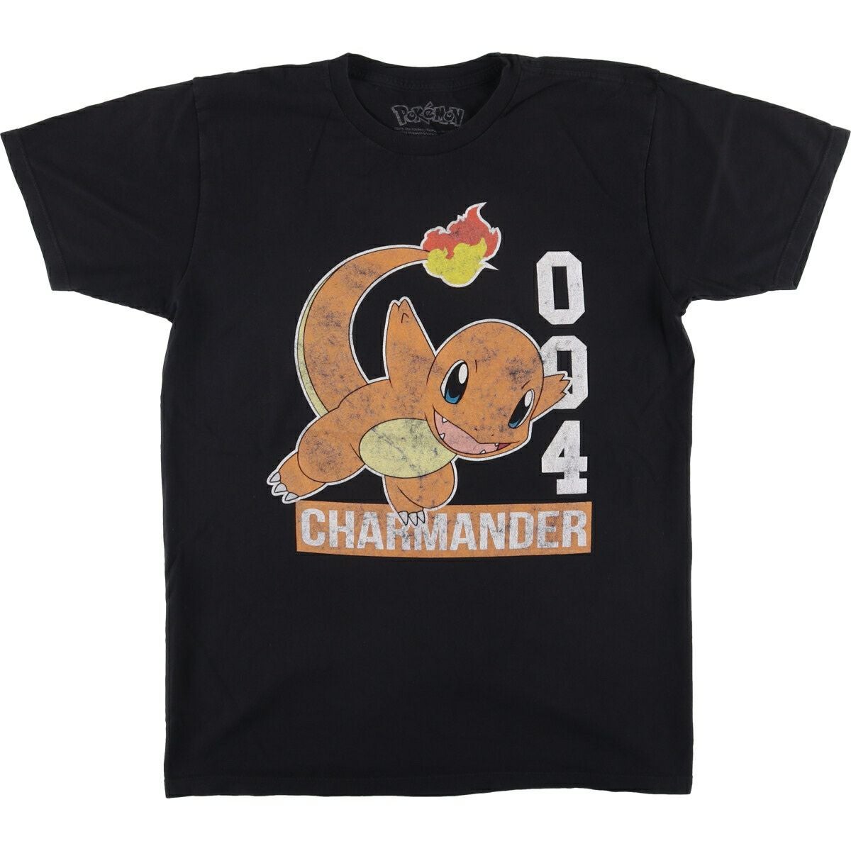 古着 POKEMON ポケモン ヒトカゲ アニメ キャラクタープリントTシャツ