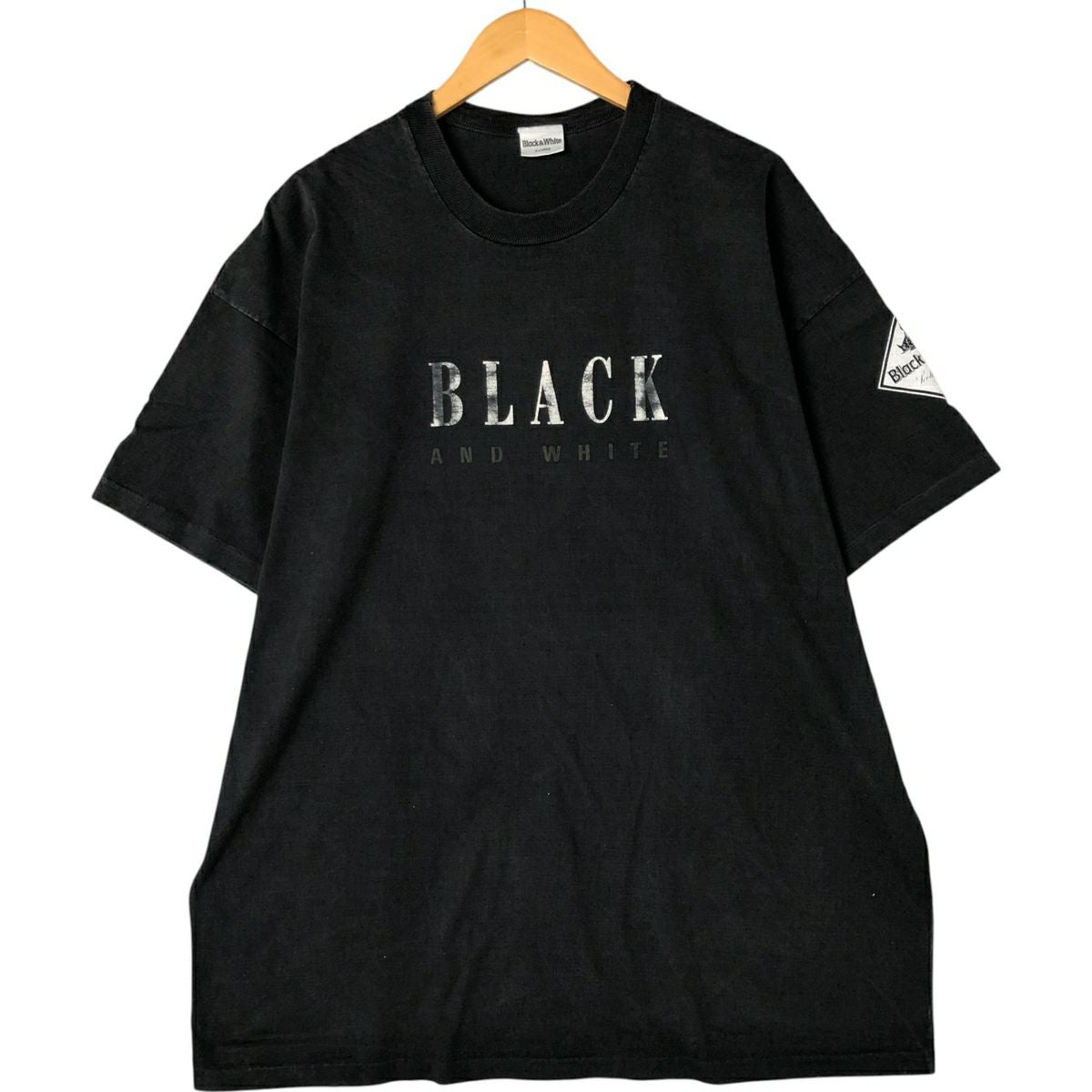 古着 Black&White アドバタイジングTシャツ メンズXL相当 /eaa555400