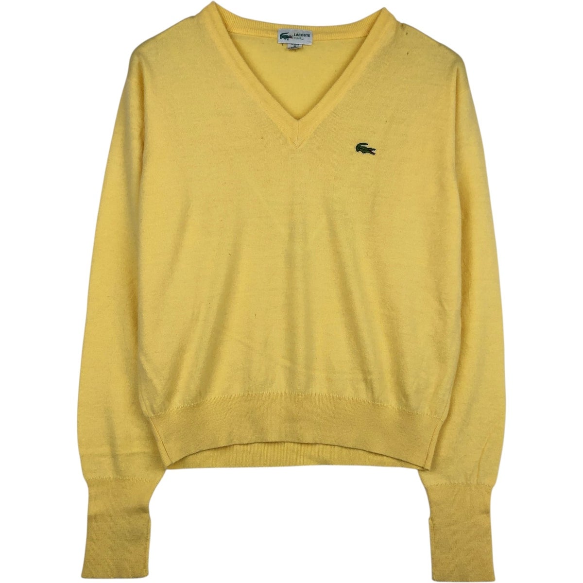 古着 70～80年代 ラコステ LACOSTE IZOD Vネック ニットセーター