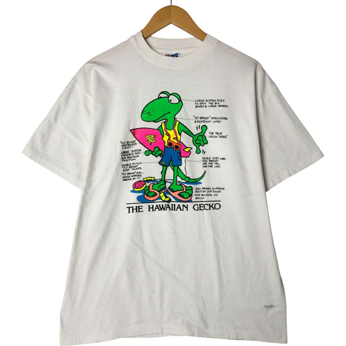 古着 90年代 ヘインズ Hanes BEEFY-T プリント アニマル柄 プリントT