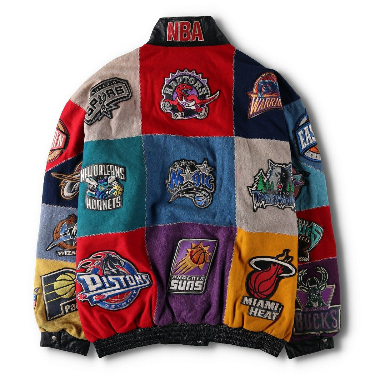 古着 ビッグサイズ 90年代 JEFF HAMILTON NBA チームワッペン 中綿入り