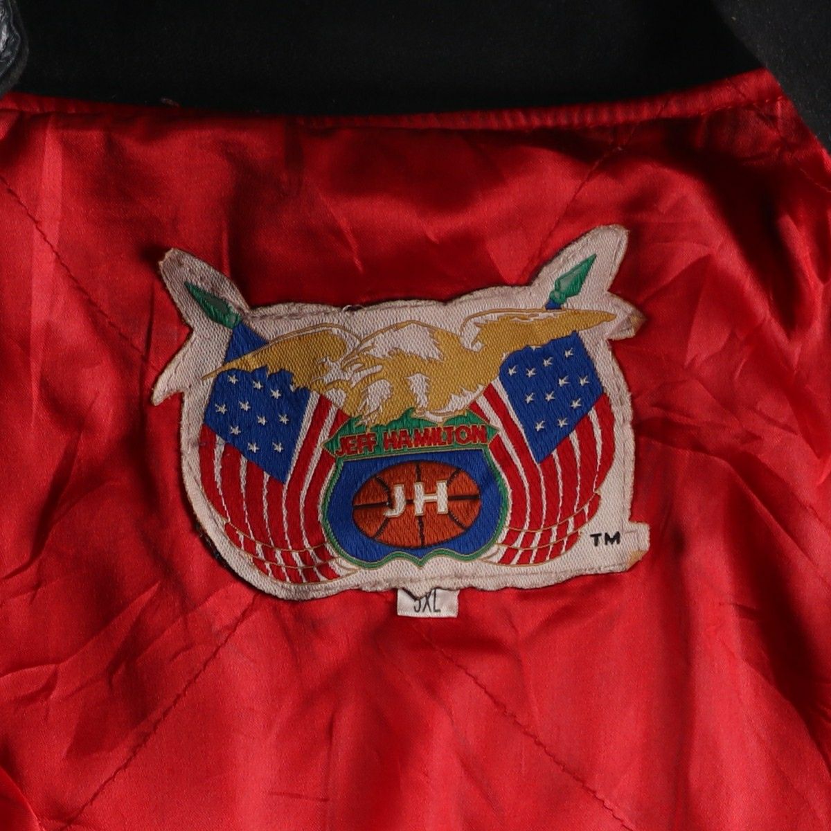 古着 ビッグサイズ 90年代 JEFF HAMILTON NBA チームワッペン 中綿入り