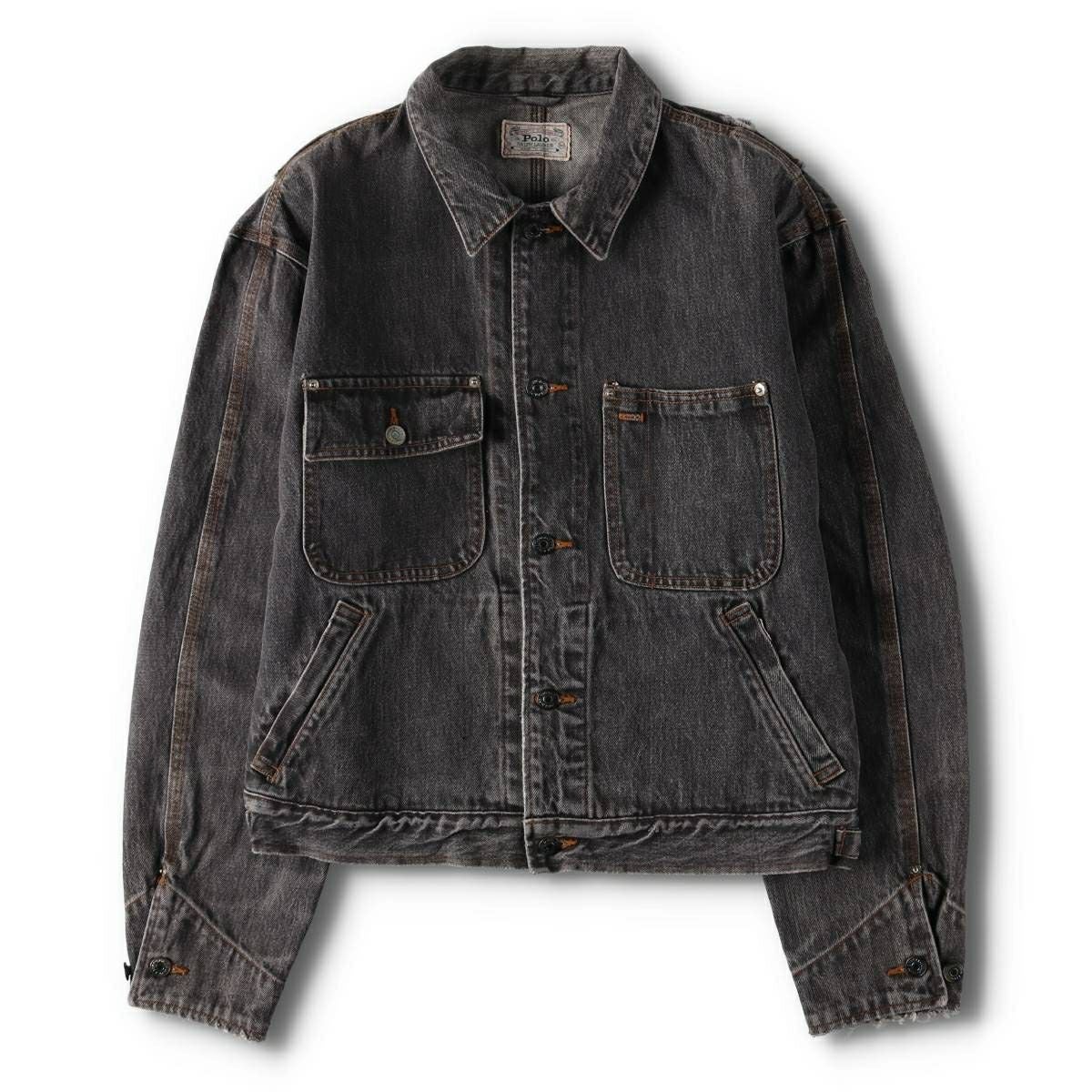 古着 80年代 ラルフローレン Ralph Lauren 白タグ ブラック デニム