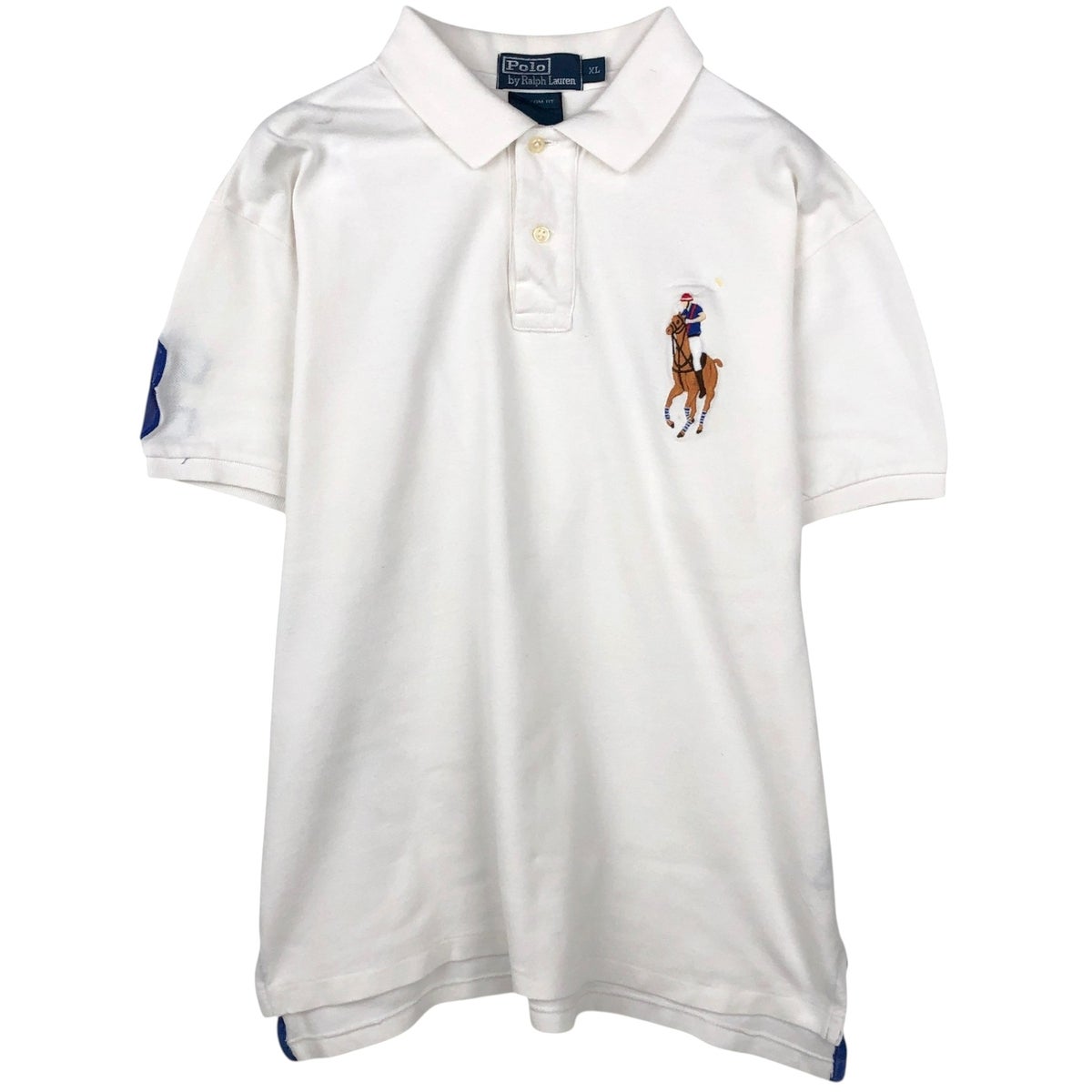 新品未使用　ポロラルフローレン　現行タグ　メンズポロシャツ　クリーム色XL ポロ ラルフローレン POLO RALPH LAUREN ポロシャツ XXL 白 ホワイト