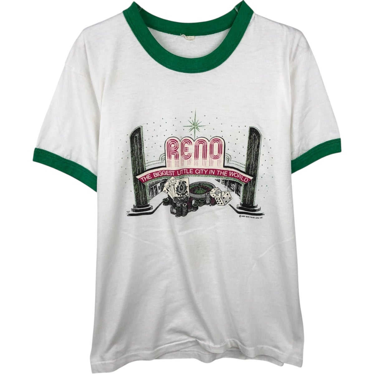 古着 80年代 リンガーTシャツ メンズM相当 ヴィンテージ /eaa644430