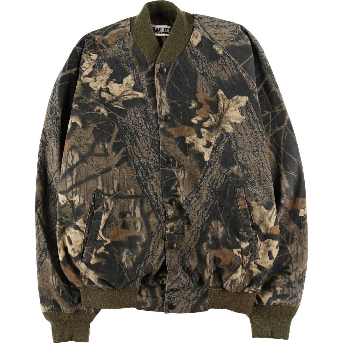 古着 ジャージーズ Jerzees 迷彩柄 リアルツリーカモ コットンブルゾン