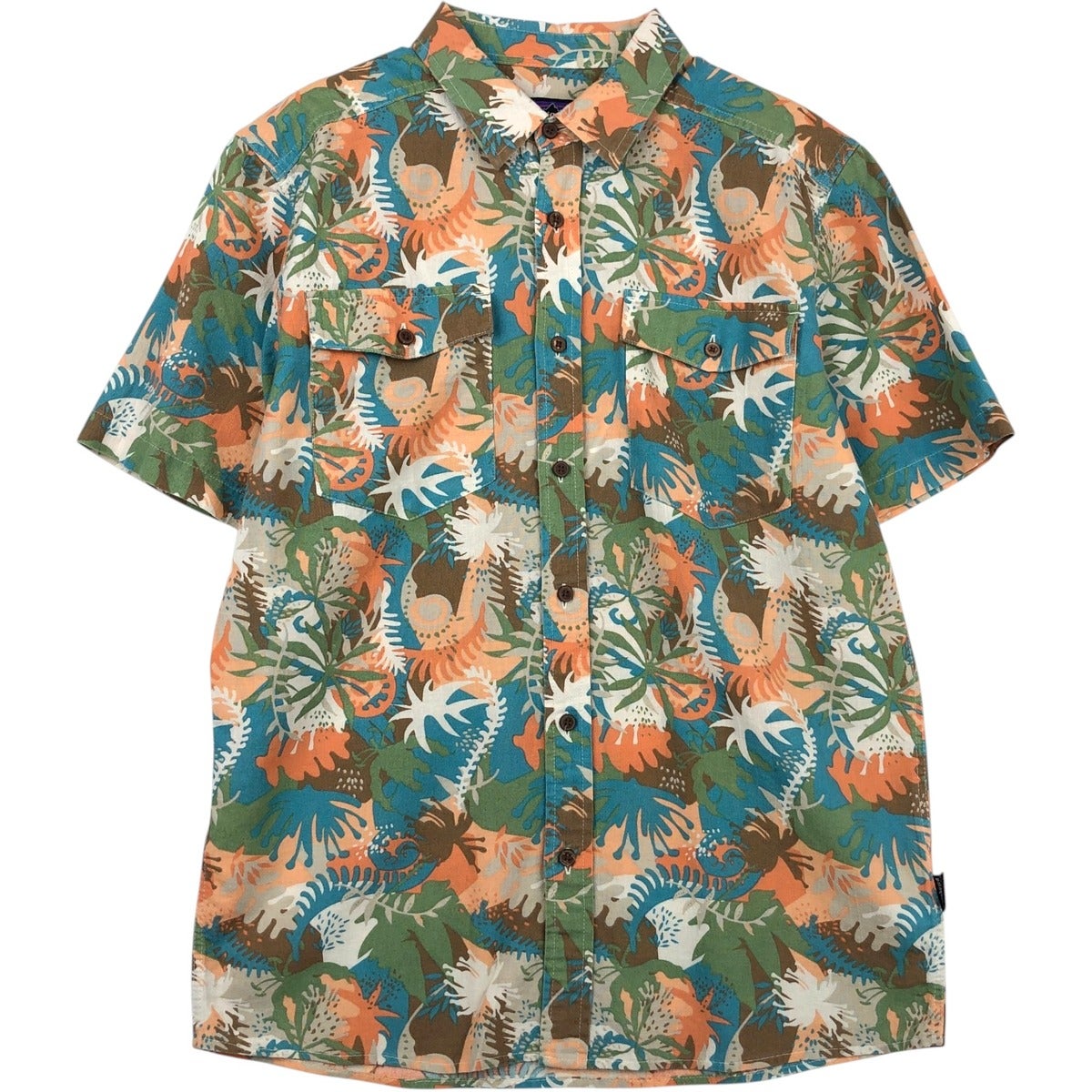 Patagonia パタゴニア チェック柄 半袖シャツ メンズ M 日本L相当 古着 パタゴニア Patagonia チェック柄 オンブレチェック 半袖
