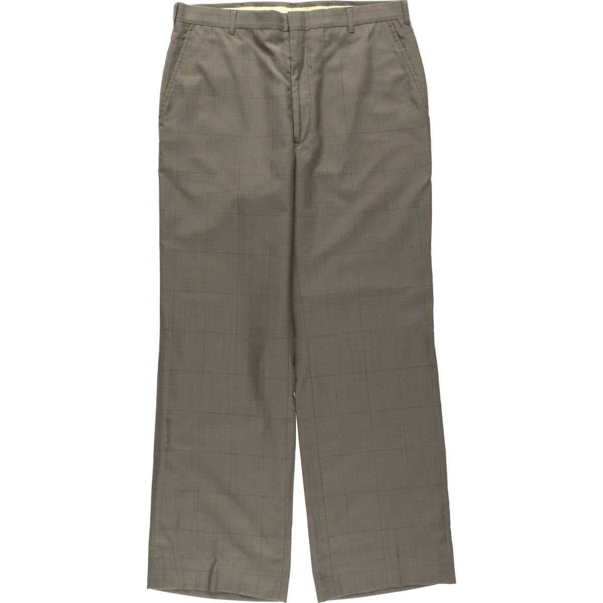 古着 70年代 HARRIS SLACKS グレンチェック フレアパンツ メンズw36