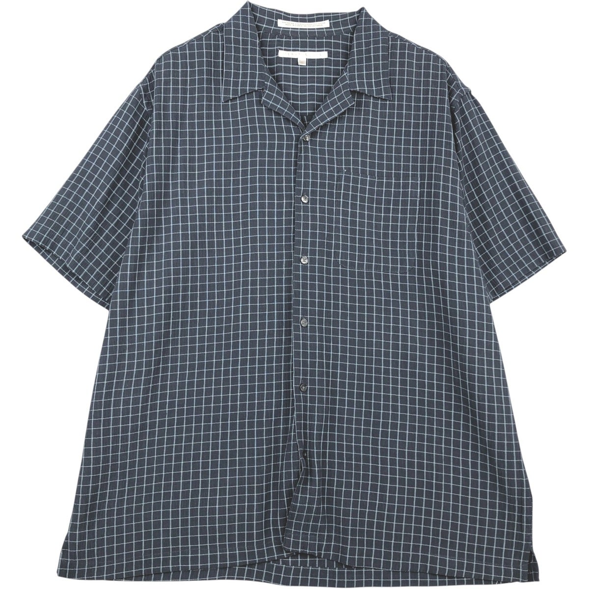 古着 90年代 ペリーエリス PERRY ELLIS チェック柄 半袖 オープン