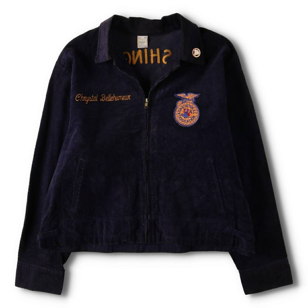 古着 70～80年代 FFAジャケット ファーマーズ バッジ付き コーデュロイ