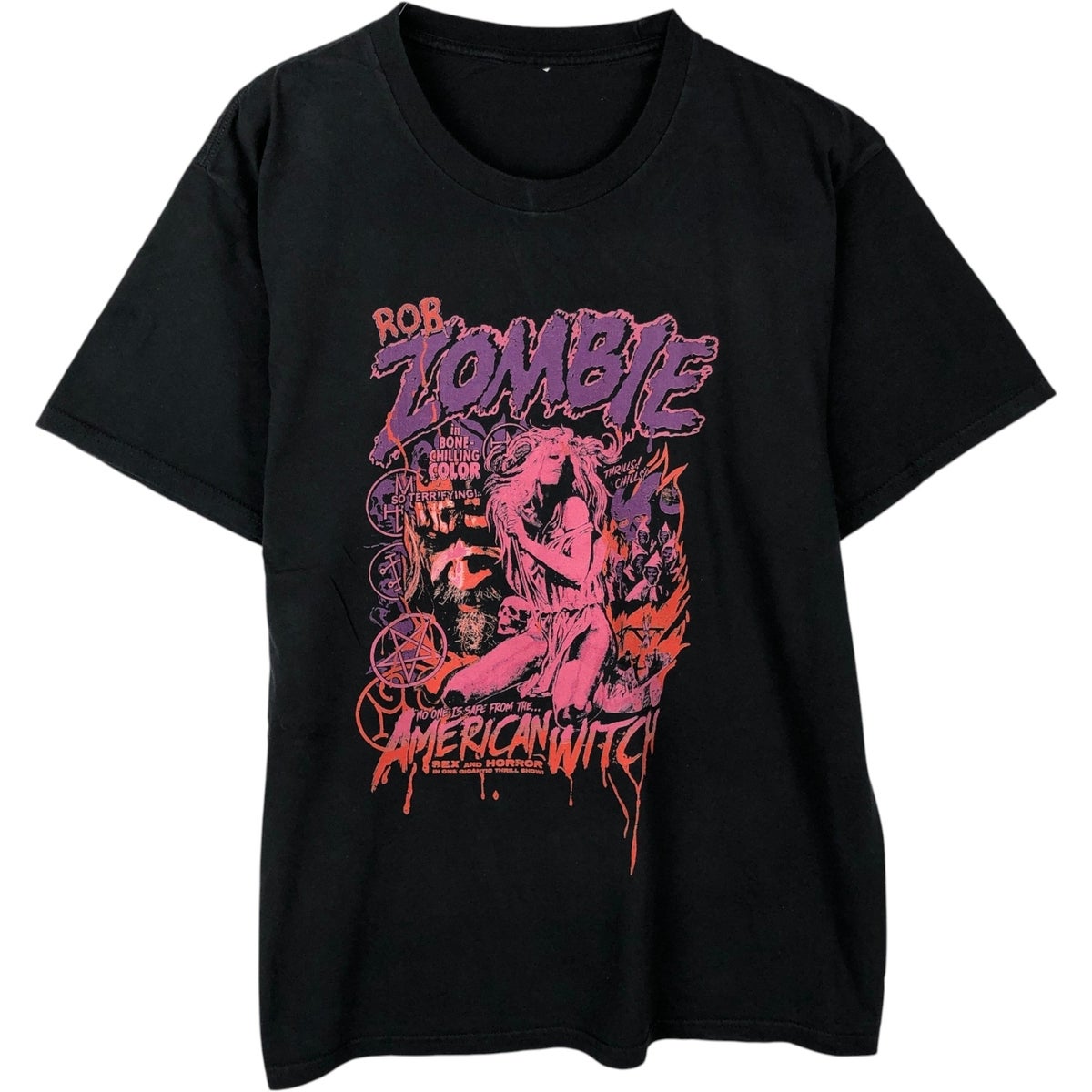古着 Rob Zombie ロブゾンビ プリント バンドTシャツ バンT 不明