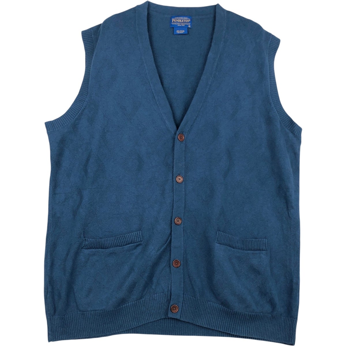 古着 ペンドルトン PENDLETON 前開き コットンニットベスト メンズXL