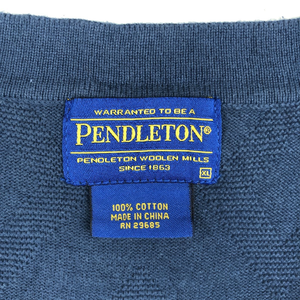 古着 ペンドルトン PENDLETON 前開き コットンニットベスト メンズXL