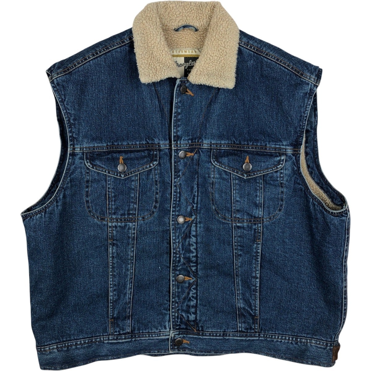 古着 ビッグサイズ ラングラー Wrangler デニムボアベスト メンズXXXL