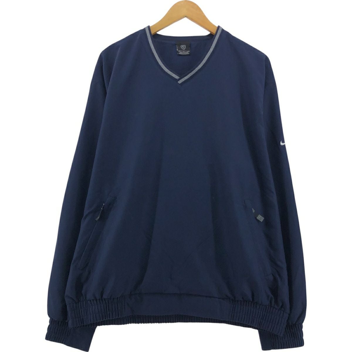 古着 90～00年代 ナイキ NIKE GOLF ゴルフ Vネック ウォームアッププル