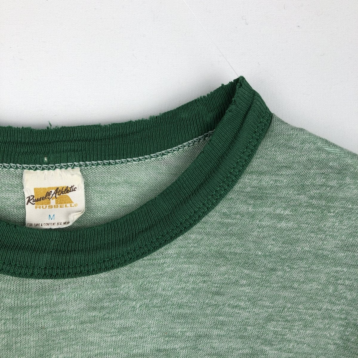 古着 ～80年代 ラッセル Russell 3連プリント リンガーTシャツ USA製