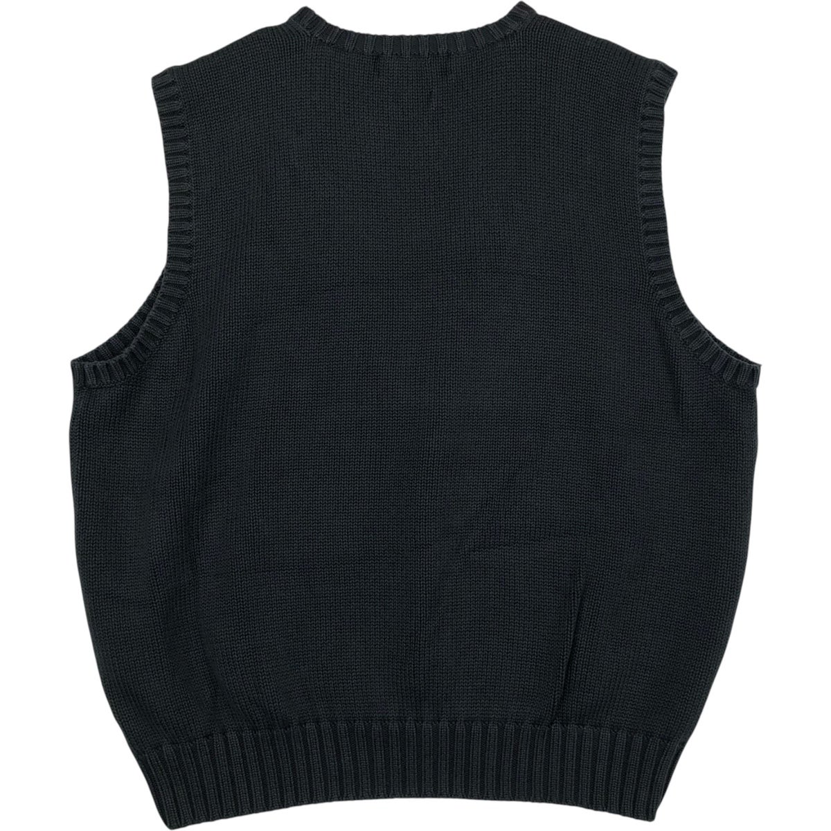 初売りセールRalph Lauren 黒ベスト【おまけ付き】 古着 ラルフローレン Ralph Lauren POLO by Ralph Lauren Vネック