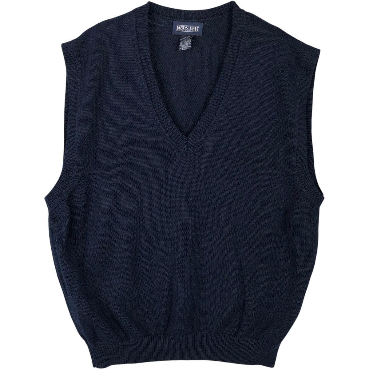 古着 00年代 ランズエンド LANDS END Vネック コットンニットセーター