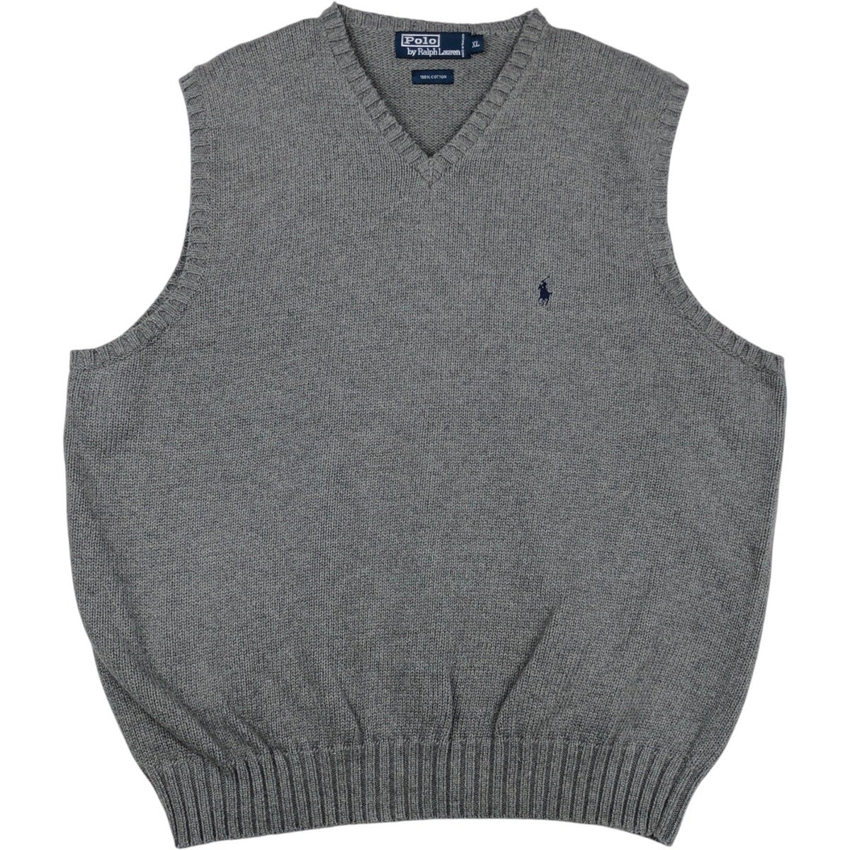 Polo Ralph Lauren グレーベスト XL 古着 ラルフローレン Ralph Lauren POLO by Ralph Lauren Vネック