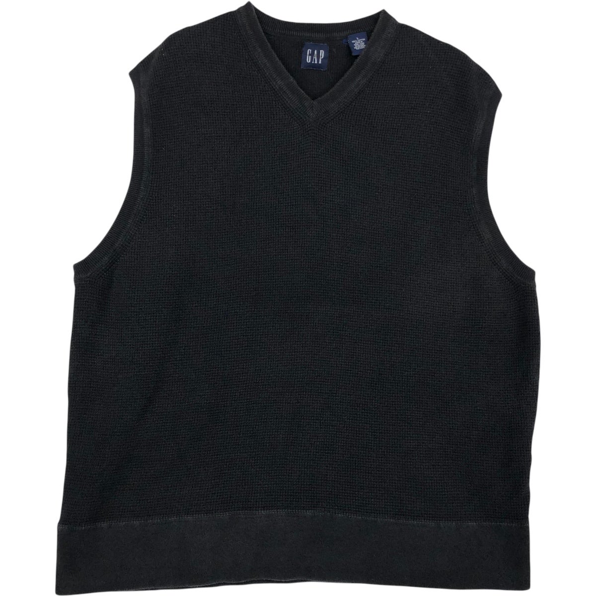 古着 00年代 ギャップ GAP アーガイル柄 Vネック コットンニットベスト