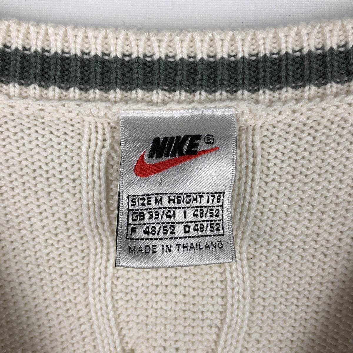 古着 90年代～ ナイキ NIKE Vネック チルデン アクリル×コットンニット