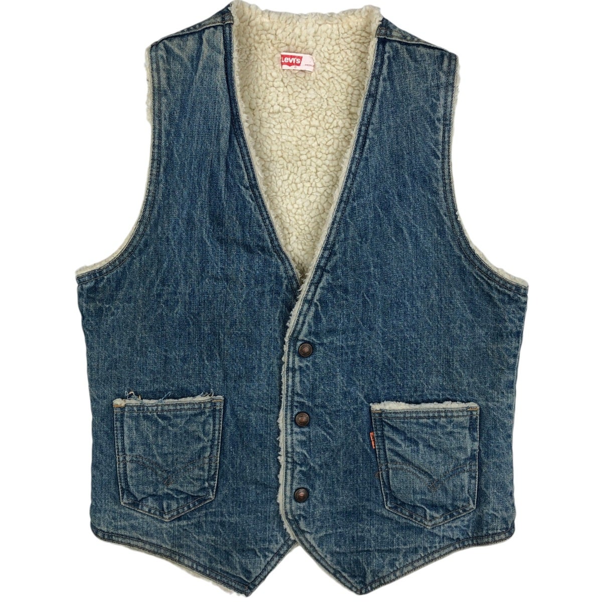 古着 70～80年代 リーバイス Levis オレンジタブ デニムボアベスト USA