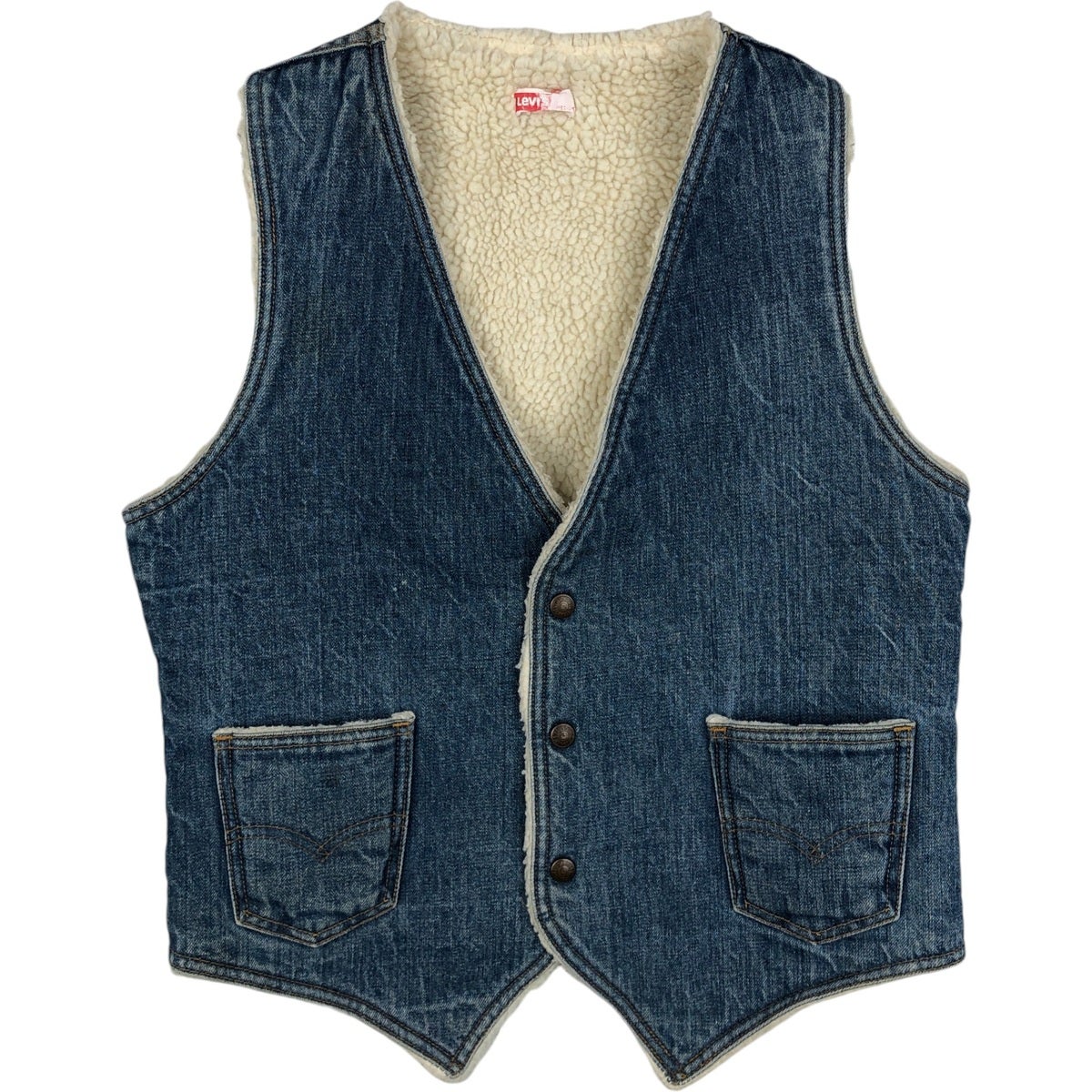 古着 80～90年代 リーバイス Levis デニムボアベスト USA製 メンズS