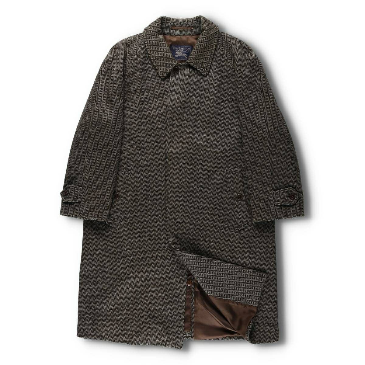 古着 ～90年代 バーバリー Burberrys ツイードコート ヘリンボーン