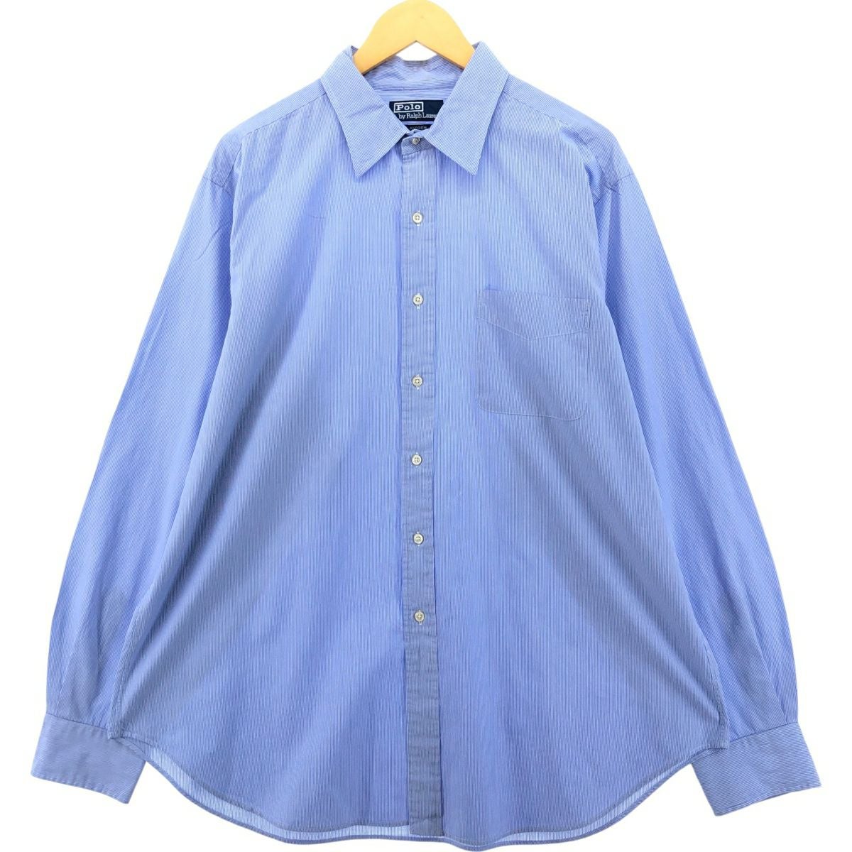 POLO RALPH LAUREN ポロラルフローレン/麻 長袖ストライプシャツ ベルト付き/ABランク/77【中古】 POLO RALPH LAUREN ポロラルフローレン/麻 長袖ストライプシャツ