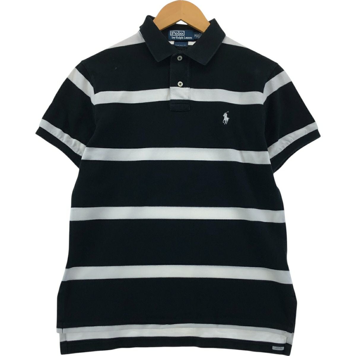 ラルフローレン ボーダー ポロシャツ 半袖 古着 ラルフローレン Ralph Lauren POLO by Ralph Lauren CUSTOM FIT
