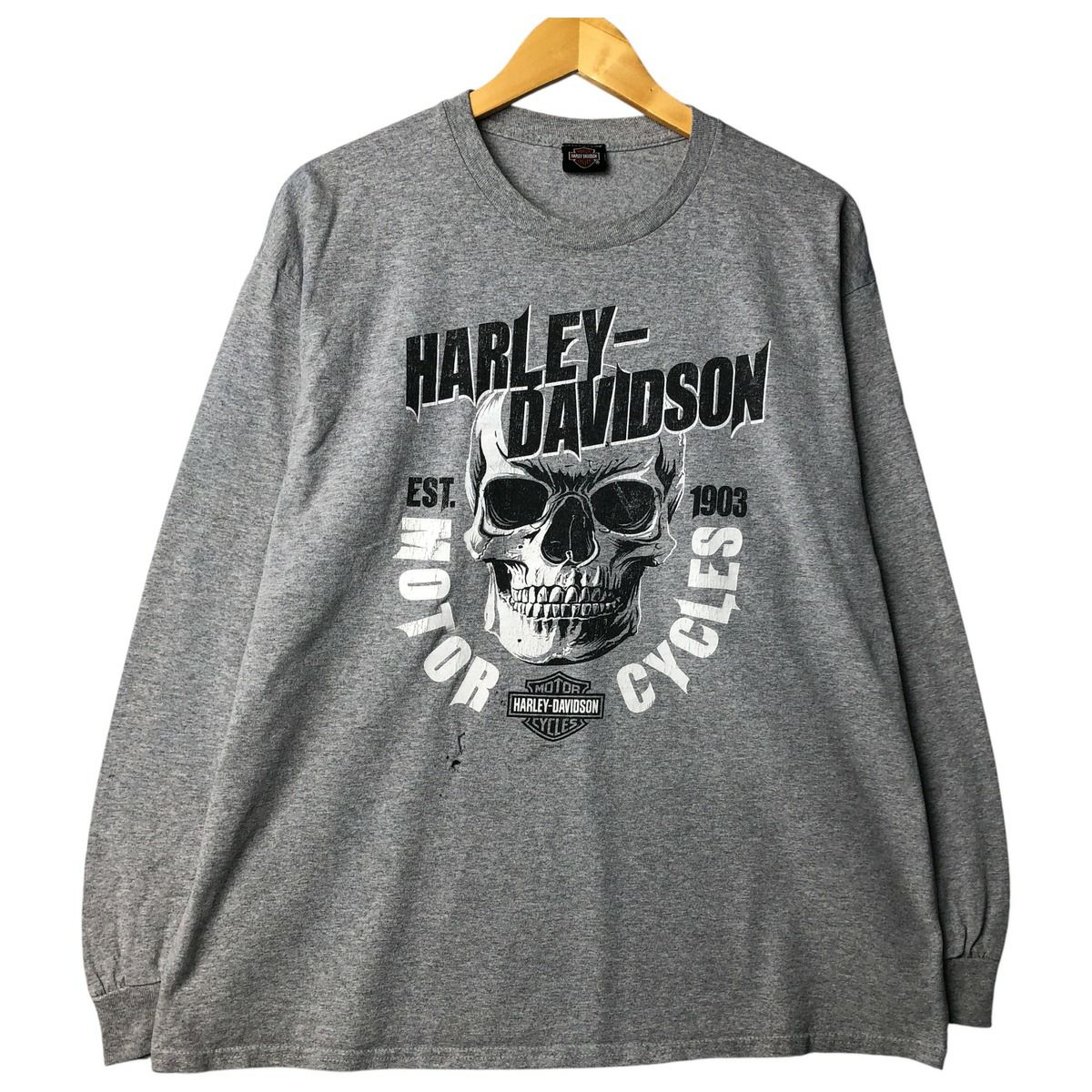古着 ハーレーダビッドソン Harley-Davidson ドクロ柄 スカル柄 ロング