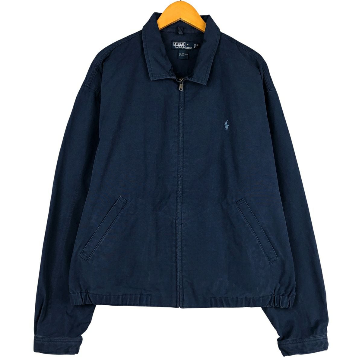 Ralph Lauren ウールジャケット Lサイズ ネイビー　アメカジ　ジップ ラルフローレン】POLO RALPH LAUREN【紺】ハーフジップ【プルオーバー