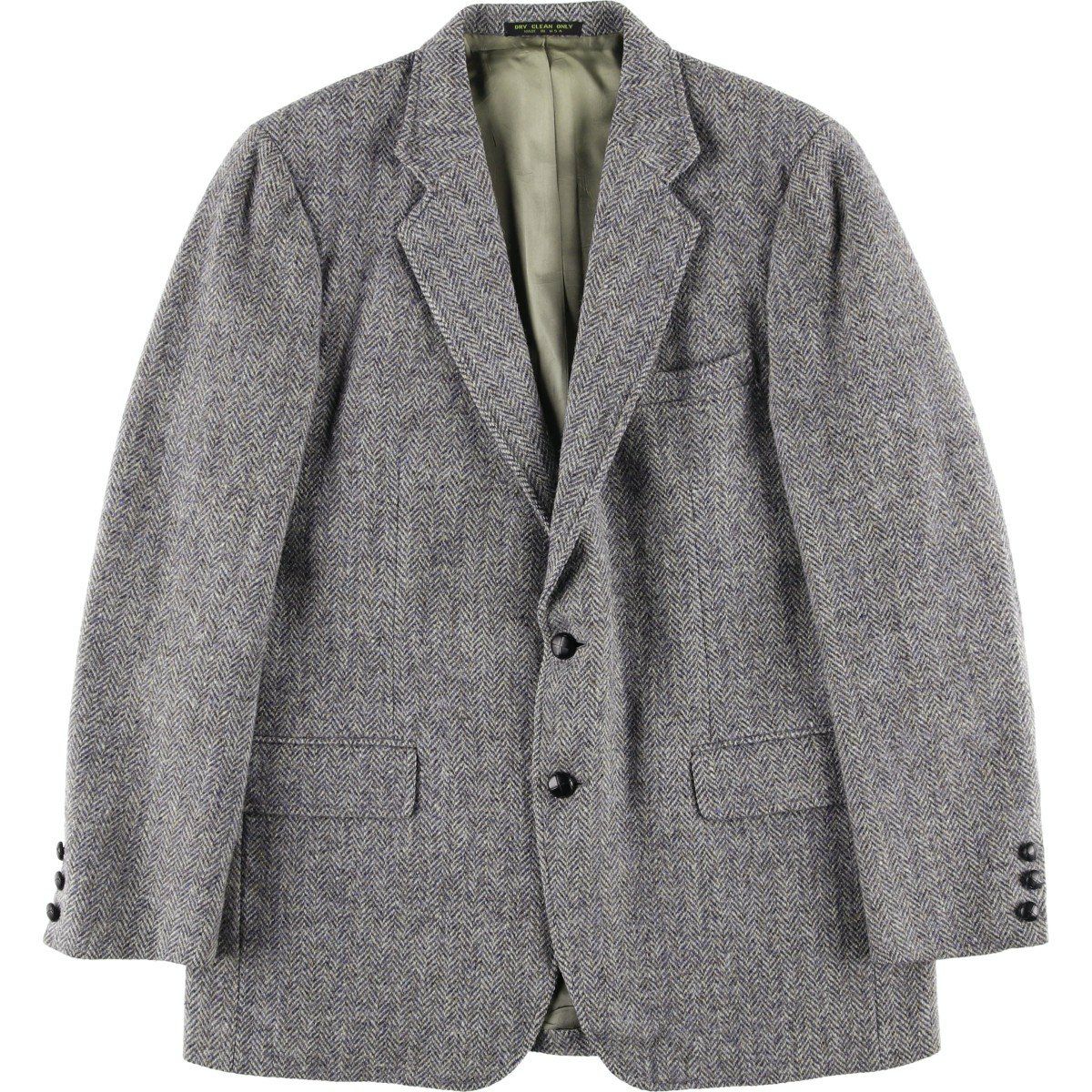 古着 80年代 ハリスツイード Harris Tweed ウールテーラードジャケット