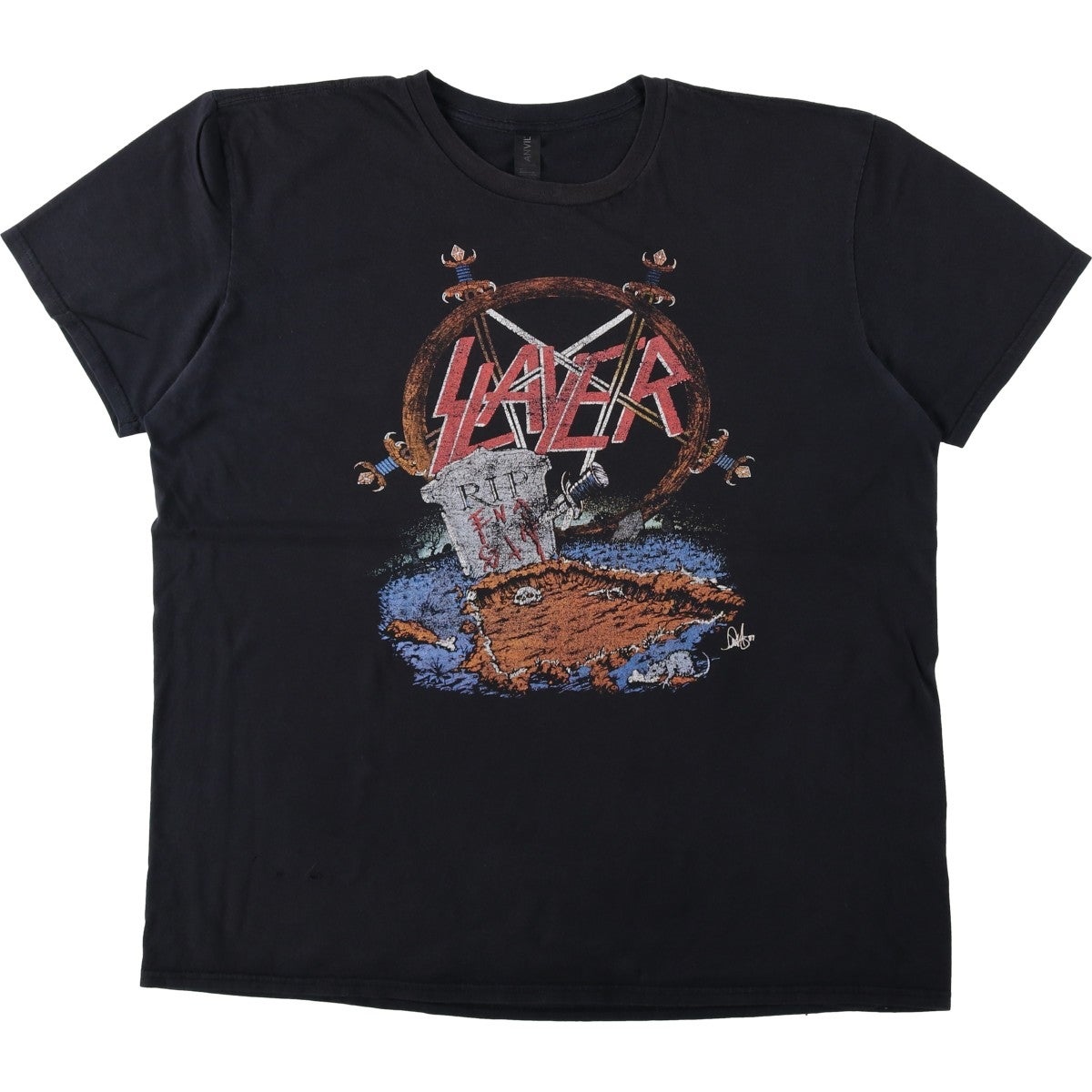 古着 アンビル Anvil SLAYER スレイヤー バンドTシャツ バンT メンズXL