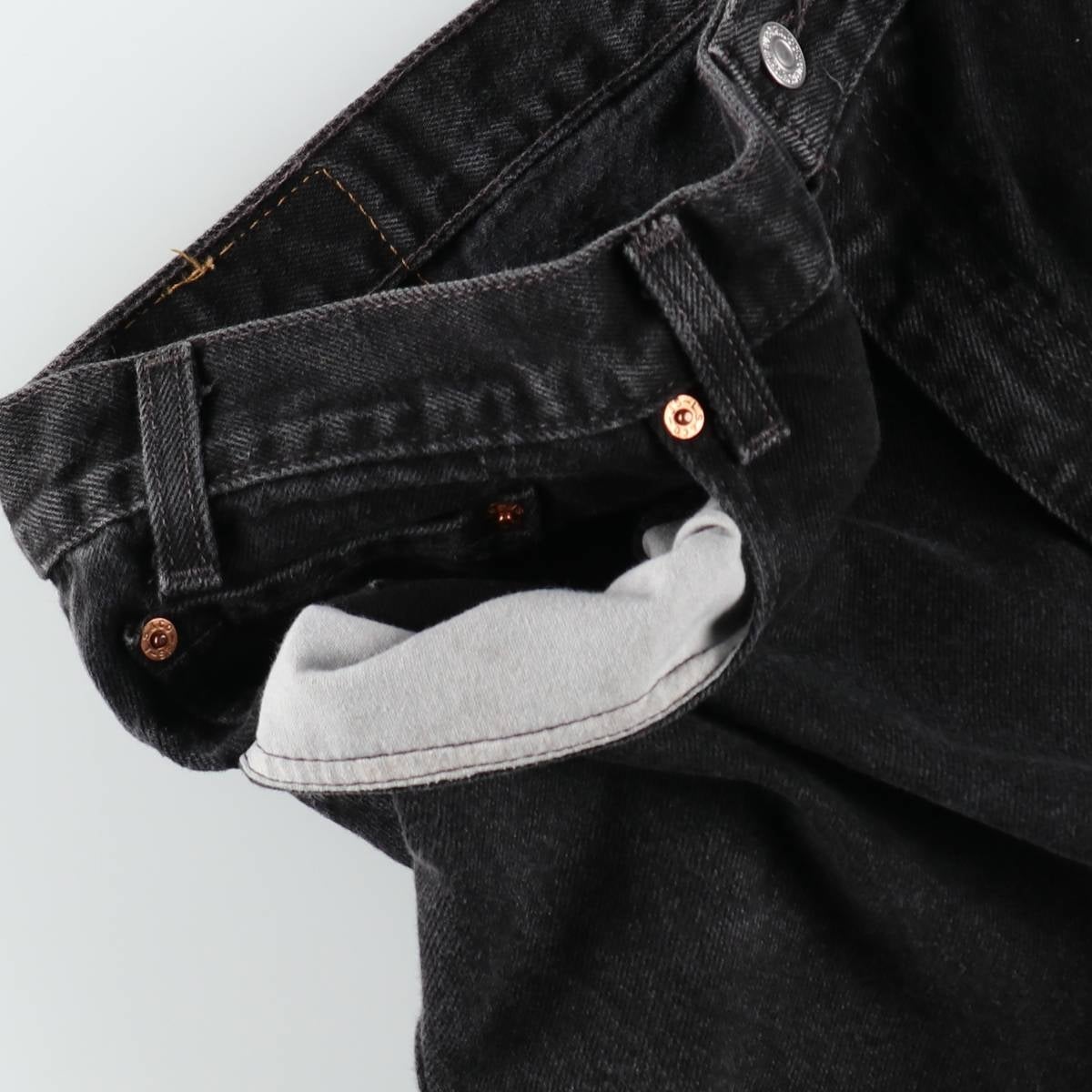 古着 00年代 リーバイス Levis 550 RELAXED FIT ブラックデニム