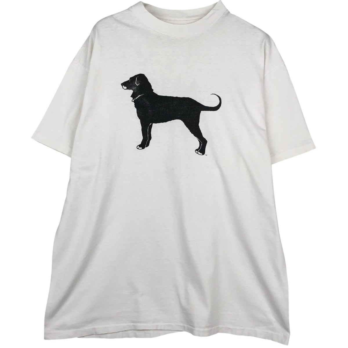 古着 80年代 ヘインズ Hanes BEEFY-T 青タグ The Black Dog 犬柄