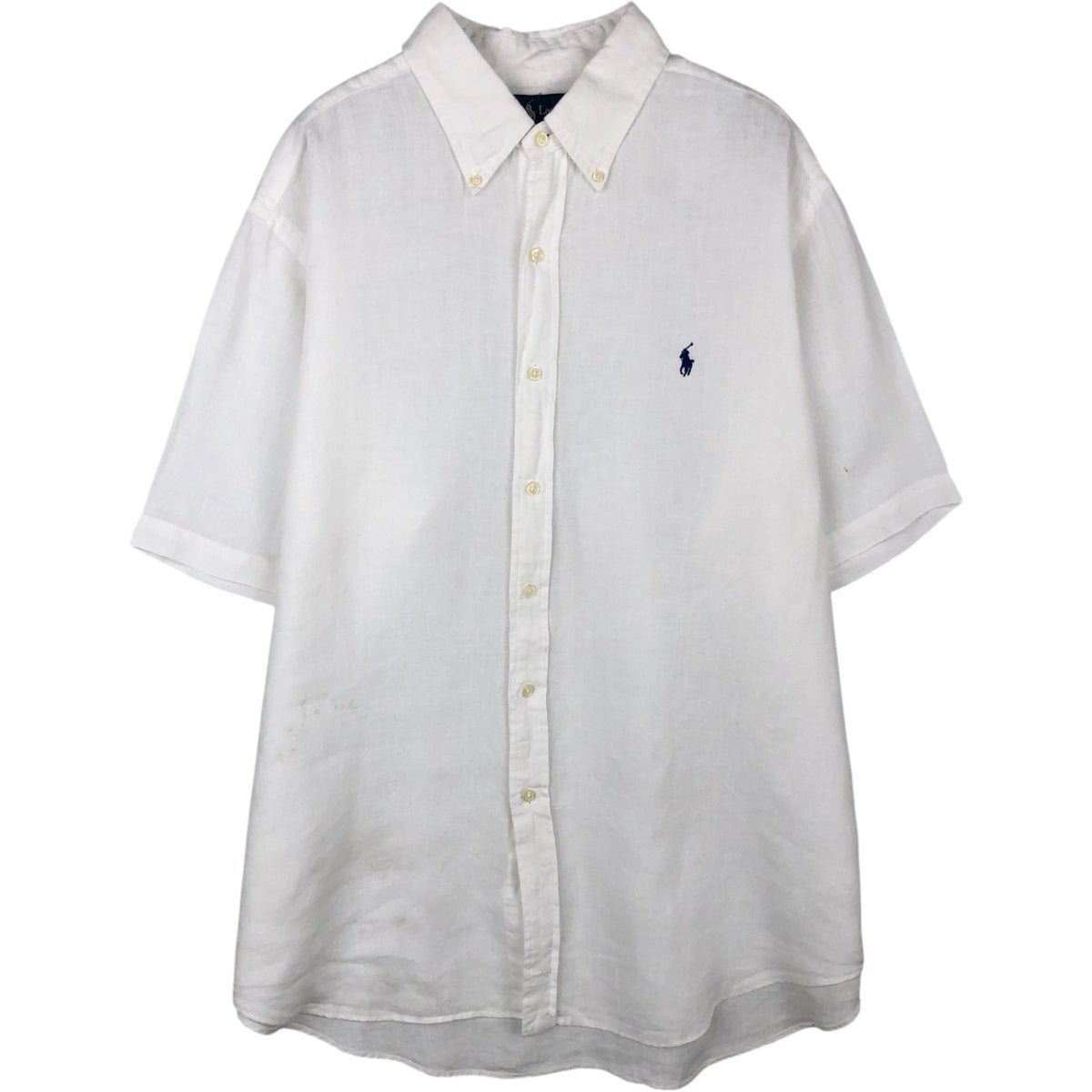 古着 ラルフローレン Ralph Lauren CLASSIC FIT 半袖 リネン ボタン