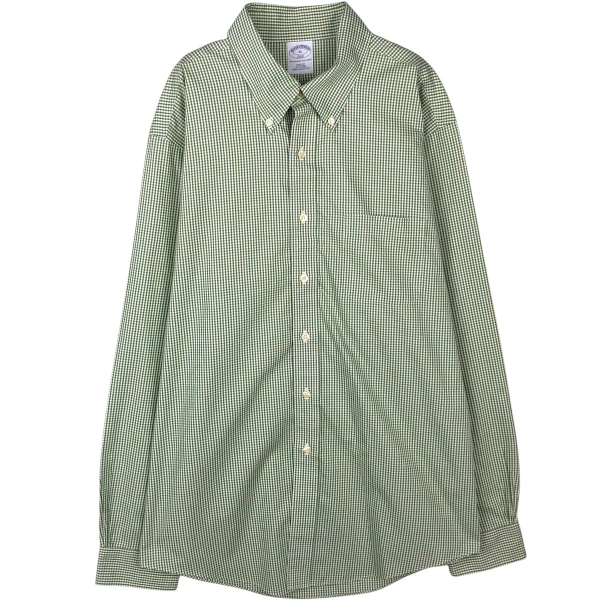 70s USA製 6ボタン Brooks Brothers 長袖シャツ チェック 古着 ブルックスブラザーズ Brooks Brothers 346 ギンガムチェック