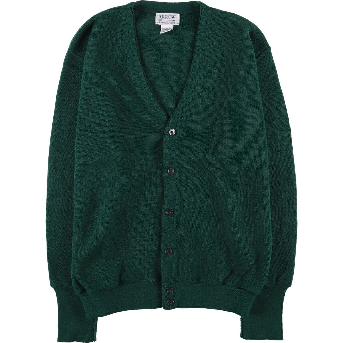 古着 70年代 Jockey モヘア混 アクリルニットカーディガン メンズM相当