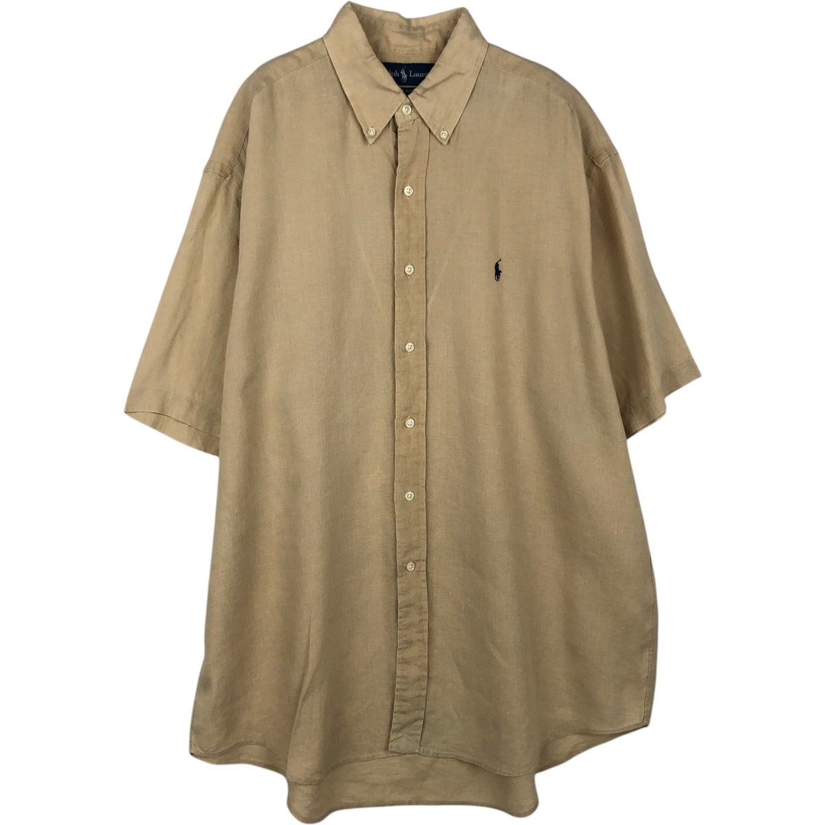 古着 ラルフローレン Ralph Lauren BLAKE 半袖 リネン ボタンダウン