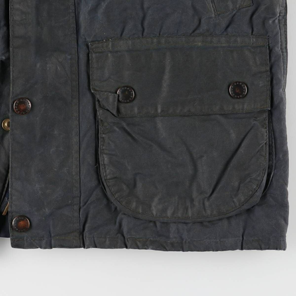 古着 80～90年代 バブアー Barbour 旧3ワラント 中綿入り ワックス